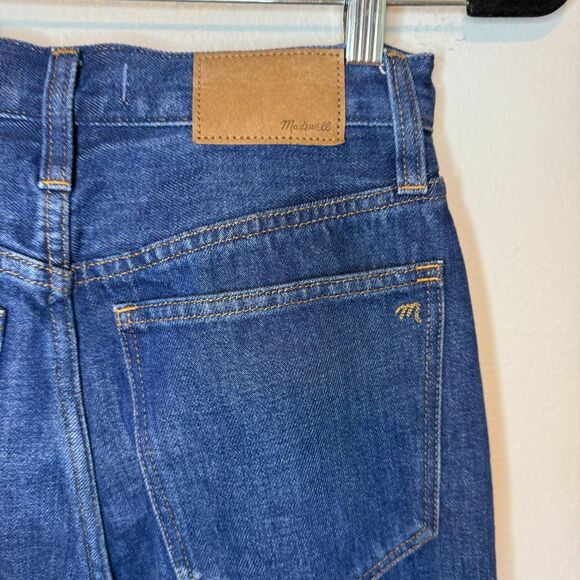 Madewell Hemp Cotton Blend Baggy Straight Jeans Dark Wash Slouchy Denim Size 24 - Picture 11 of 15